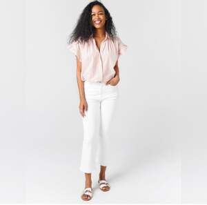 Citizens Of Humanity Women's Demy Cropped Flare Jean White